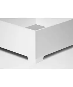 LETTO SINGOLO CONTENITORE CON PIEDINI "HI BOX" BIANCO 90X190 CM